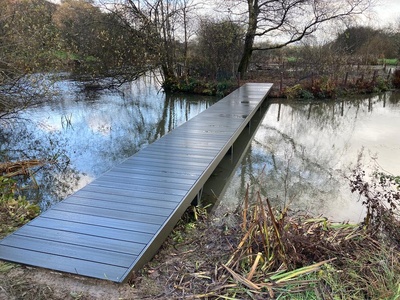 Island access in the form of a walkway / bridge